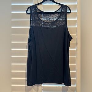 Torrid 2x Lace Sweetheart Tank in Black